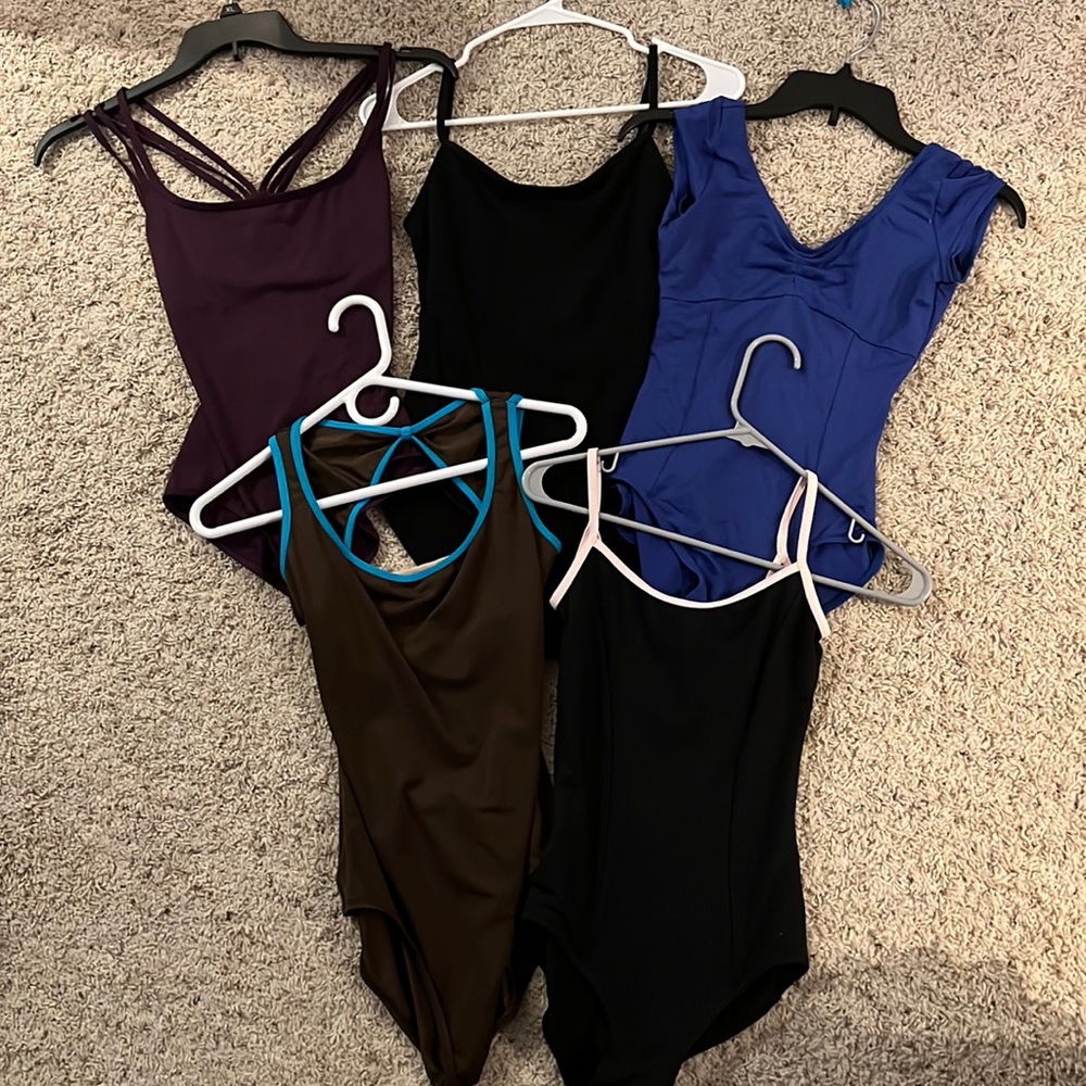 Bundle of 5 dance leotards